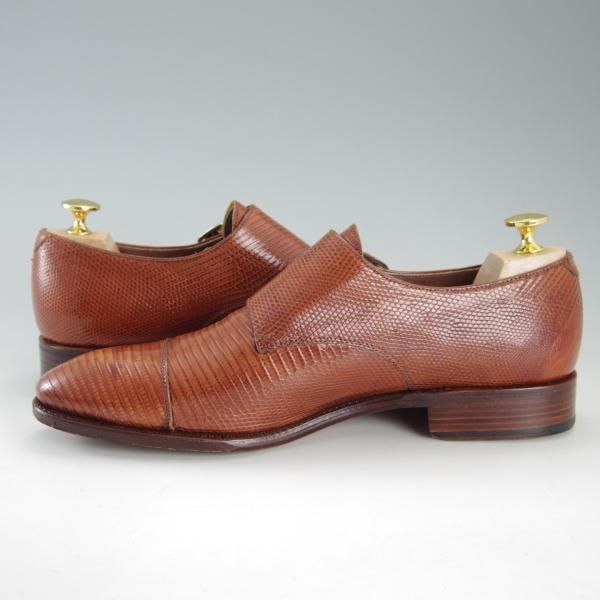 極上★(スペイン製)CARMINA/カルミナ SIZE 7【高額★リザード革仕様/トレーディングポスト別注】10003/ダブルモンク/Trading Post★f310
