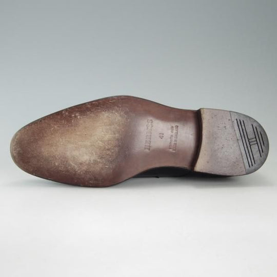 極美品★ジョンロブ UK6.5〜7程度【貴重★エルメス別注/HERMES】JUD/H103/ストレートチップ/ミュージアムカーフ/黒/JOHN LOBB★f311