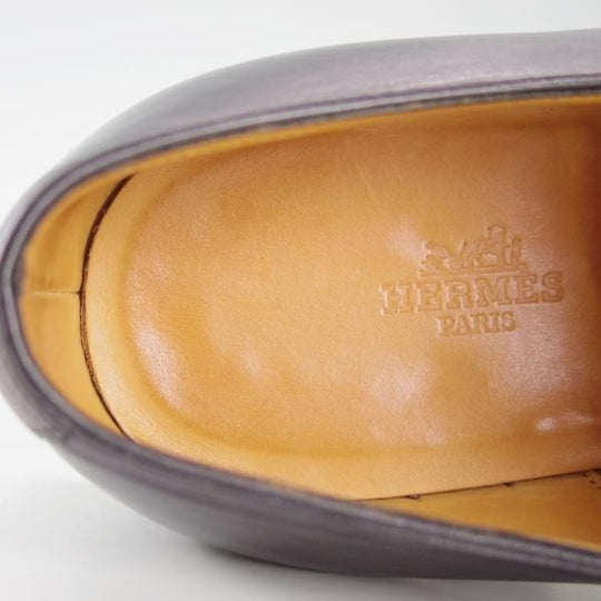 極美品★ジョンロブ UK6.5〜7程度【貴重★エルメス別注/HERMES】JUD/H103/ストレートチップ/ミュージアムカーフ/黒/JOHN LOBB★f311