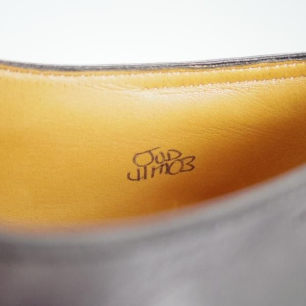 極美品★ジョンロブ UK6.5〜7程度【貴重★エルメス別注/HERMES】JUD/H103/ストレートチップ/ミュージアムカーフ/黒/JOHN LOBB★f311