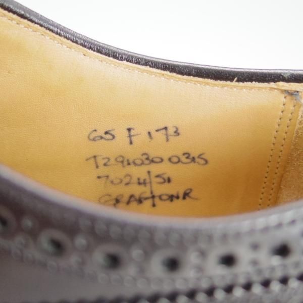 美品★チャーチ 65F/UK6.5【定価￥103,400-★GRAFTON/173ラスト】グラフトン/フルブローグ/ポリッシュドバインダーカーフ/Church's★f318