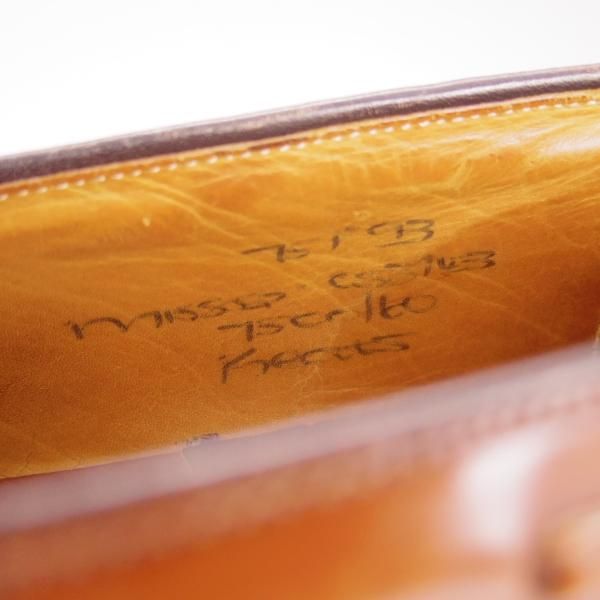 極上★チャーチ 75F/UK7.5【旧チャーチ★ブックバインダーカーフ/KEATS】3都市ロゴ/93ラスト/タッセルローファー/茶/Church's★f319