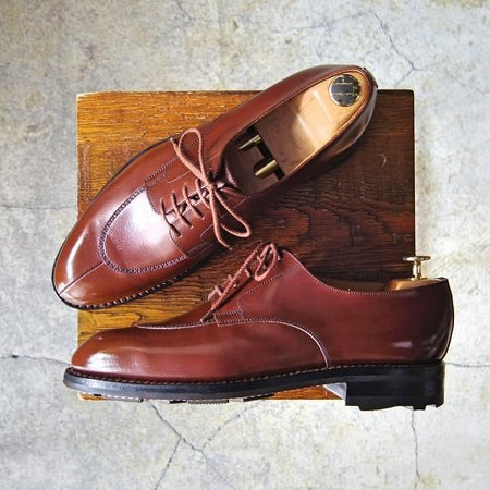 極美品★J.M.ウェストン 7C【定価￥132,000-★スプリットトゥ・クラシックダービー/598】25ラスト/Uチップ/茶/Weston/ウエストン★f320