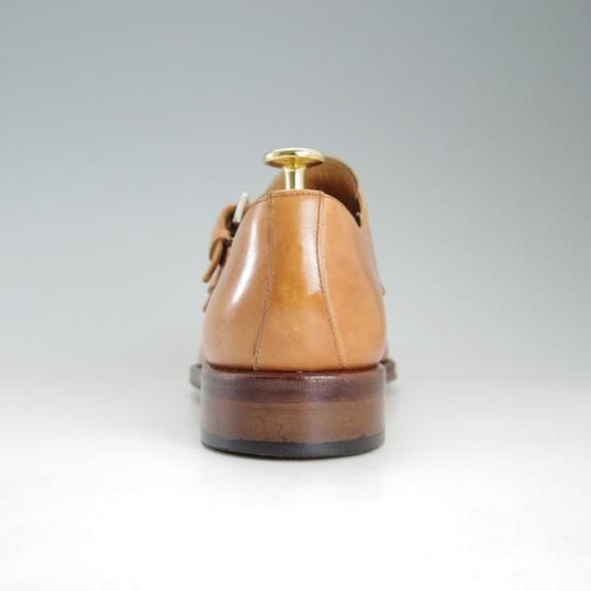 極上★(スペイン製)YANKO/ヤンコ SIZE 7【グッドイヤーウェルテッド製法★ダブルモンク/14453】カーフ/薄茶/メンズ★f323