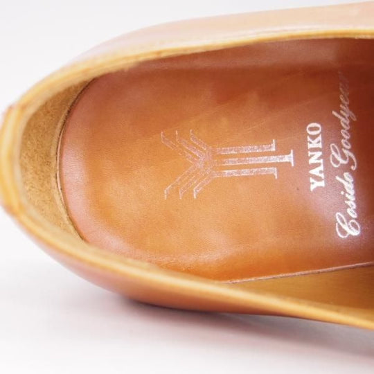 極上★(スペイン製)YANKO/ヤンコ SIZE 7【グッドイヤーウェルテッド製法★ダブルモンク/14453】カーフ/薄茶/メンズ★f323