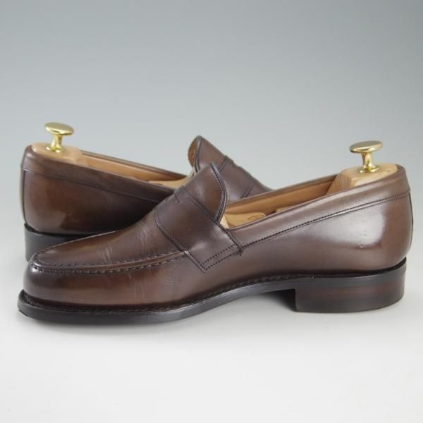 美品★(英)チーニー 5.5F【定価￥74,800-★ダイナイトソール仕様/HUDSON R】5203ラスト/コインローファー/カーフ/濃茶/CHEANEY★f324