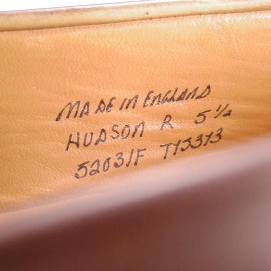 美品★(英)チーニー 5.5F【定価￥74,800-★ダイナイトソール仕様/HUDSON R】5203ラスト/コインローファー/カーフ/濃茶/CHEANEY★f324