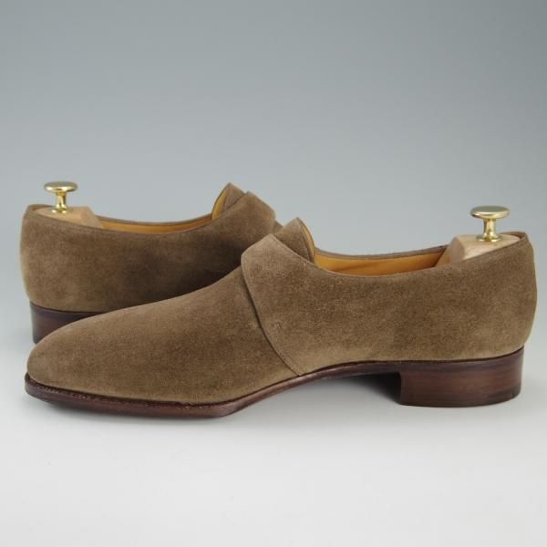 ★ジョンロブ 8.5E【貴重★MATTA/8695ラスト】マッタ/モンクストラップ/スエード/薄茶/メンズ/JOHN LOBB★f326