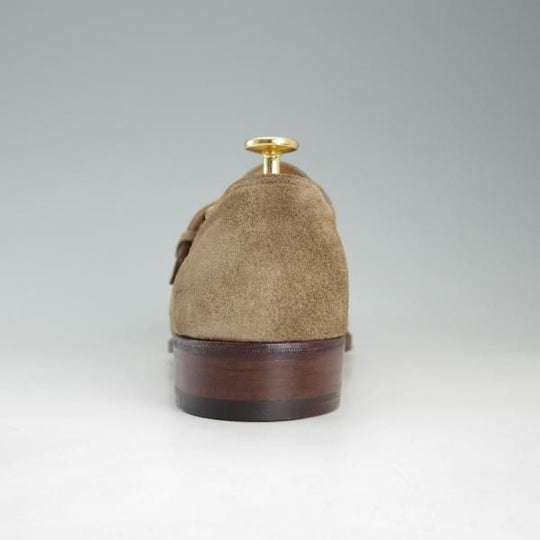 ★ジョンロブ 8.5E【貴重★MATTA/8695ラスト】マッタ/モンクストラップ/スエード/薄茶/メンズ/JOHN LOBB★f326