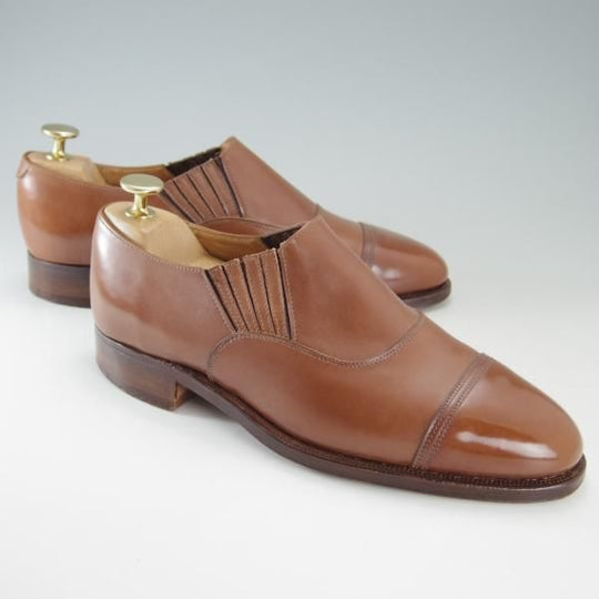 極上★クロケット&ジョーンズ 5.5E【貴重90's★ポールスミス別注/Paul Smith】サイドエラスティック/カーフ/茶/Crockett&Jones★f330