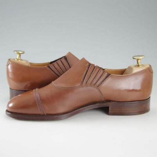 極上★クロケット&ジョーンズ 5.5E【貴重90's★ポールスミス別注/Paul Smith】サイドエラスティック/カーフ/茶/Crockett&Jones★f330