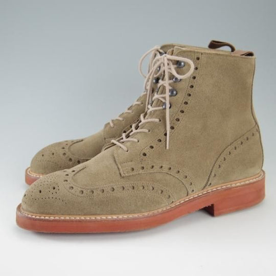 極美品★クロケット&ジョーンズ 5.5E【モデル定価￥96,800-★スカイ/SKYE】335ラスト/ブーツ/スエード/薄茶/メンズ/Crockett&Jones★f331