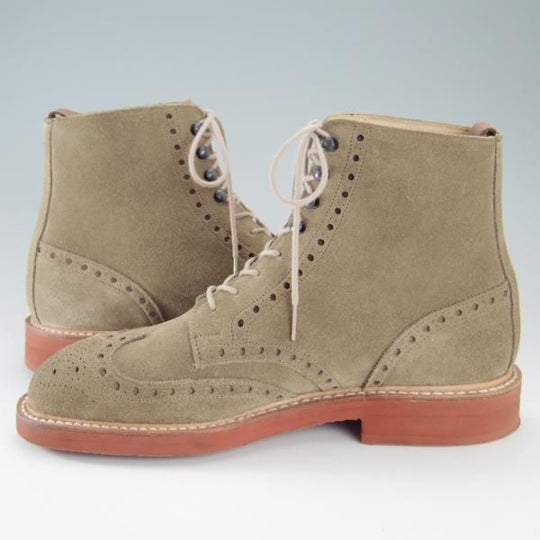 極美品★クロケット&ジョーンズ 5.5E【モデル定価￥96,800-★スカイ/SKYE】335ラスト/ブーツ/スエード/薄茶/メンズ/Crockett&Jones★f331