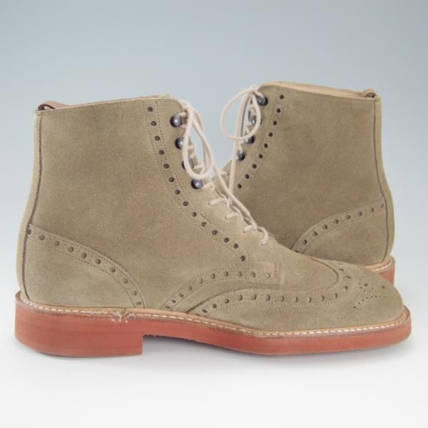 極美品★クロケット&ジョーンズ 5.5E【モデル定価￥96,800-★スカイ/SKYE】335ラスト/ブーツ/スエード/薄茶/メンズ/Crockett&Jones★f331