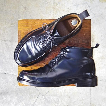 極上★(伊)シルバノマッツァ SIZE 5.5【ブラックラピド製法★ブーツ/KM0132】黒/メンズ/Silvano Mazza★f336