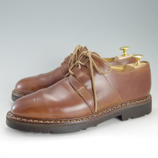 ★ジョンロブ UK7程度【貴重★PARISロゴ時代の製品/コテージライン】URANUS/プレーントゥ/カーフ/茶/メンズ/旧ロゴ/JOHN LOBB★f341