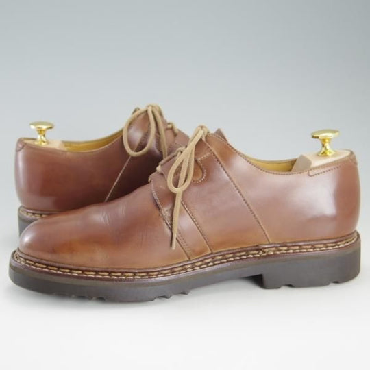 ★ジョンロブ UK7程度【貴重★PARISロゴ時代の製品/コテージライン】URANUS/プレーントゥ/カーフ/茶/メンズ/旧ロゴ/JOHN LOBB★f341