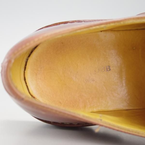 ★ジョンロブ UK7程度【貴重★PARISロゴ時代の製品/コテージライン】URANUS/プレーントゥ/カーフ/茶/メンズ/旧ロゴ/JOHN LOBB★f341