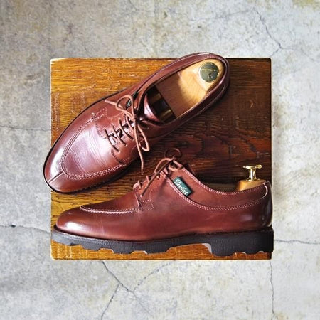 美品★パラブーツ(レディース) SIZE 4【★アヴィニョン/AVIGNON】グリフソール/Uチップ/カーフ/マロン/茶/Paraboot★f343
