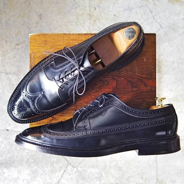 極美品★(米)アレンエドモンズ 11C【定価￥75,900-★MacNeil/マクニール】ロングウイング/カーフ/黒/メンズ/ALLEN EDMONDS★f345