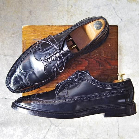 極美品★(米)アレンエドモンズ 11C【定価￥75,900-★MacNeil/マクニール】ロングウイング/カーフ/黒/メンズ/ALLEN EDMONDS★f345