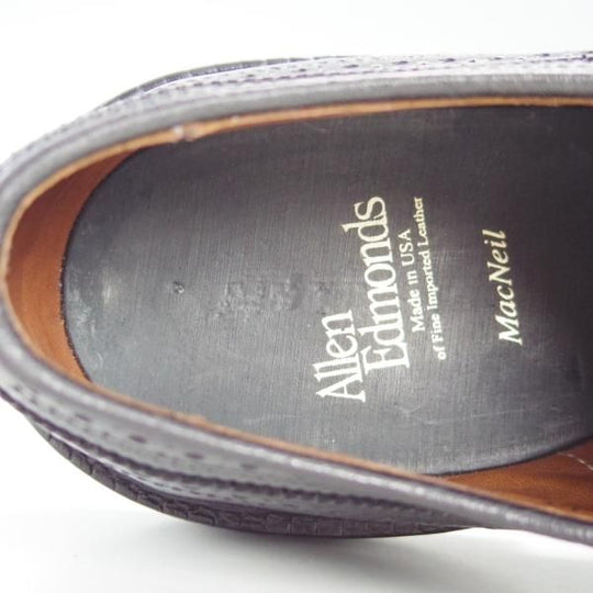 極美品★(米)アレンエドモンズ 11C【定価￥75,900-★MacNeil/マクニール】ロングウイング/カーフ/黒/メンズ/ALLEN EDMONDS★f345