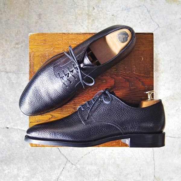 ほぼ試着程度★(浅草)RENDO/レンド SIZE 7【オーダー価格￥64,350-★ダイナイトソール仕様/プレーントゥ/7704D】グレインレザー/黒★f346