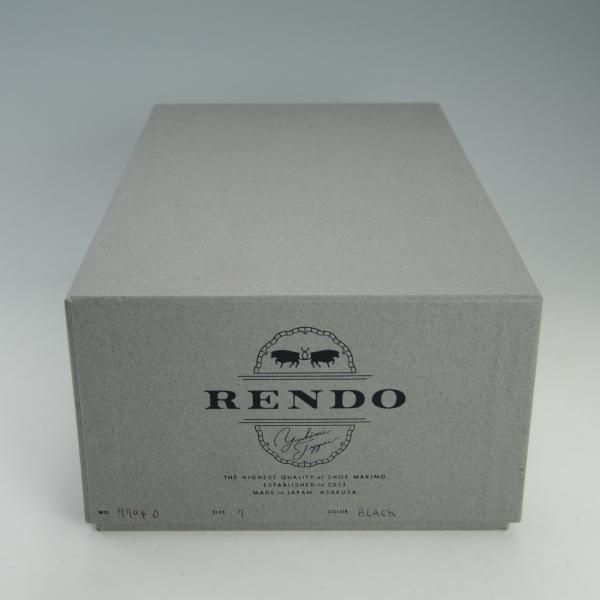 ほぼ試着程度★(浅草)RENDO/レンド SIZE 7【オーダー価格￥64,350-★ダイナイトソール仕様/プレーントゥ/7704D】グレインレザー/黒★f346