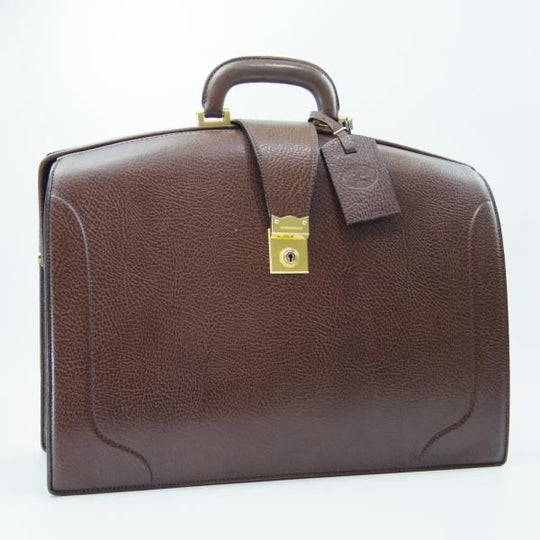 極上★(英)バーバリー/Burberry【貴重★レザー/ダレスバッグ】メンズ/ビジネス/バッグ/ブリーフケース/濃茶/革/鞄★N5631