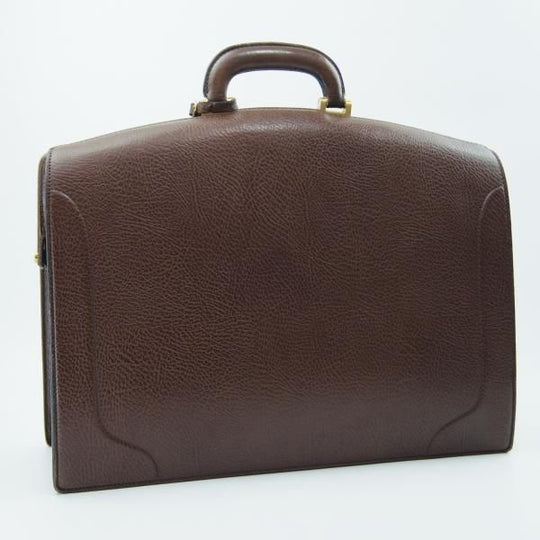 極上★(英)バーバリー/Burberry【貴重★レザー/ダレスバッグ】メンズ/ビジネス/バッグ/ブリーフケース/濃茶/革/鞄★N5631