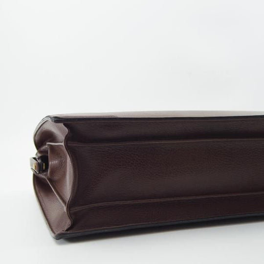 極上★(英)バーバリー/Burberry【貴重★レザー/ダレスバッグ】メンズ/ビジネス/バッグ/ブリーフケース/濃茶/革/鞄★N5631