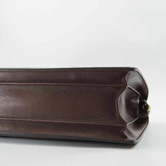 極上★(英)バーバリー/Burberry【貴重★レザー/ダレスバッグ】メンズ/ビジネス/バッグ/ブリーフケース/濃茶/革/鞄★N5631