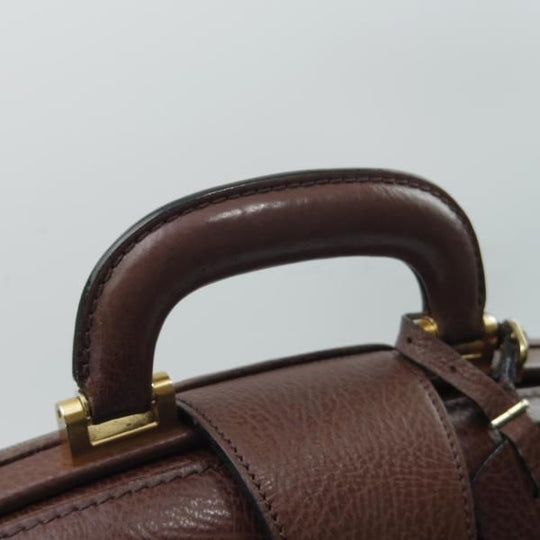 極上★(英)バーバリー/Burberry【貴重★レザー/ダレスバッグ】メンズ/ビジネス/バッグ/ブリーフケース/濃茶/革/鞄★N5631