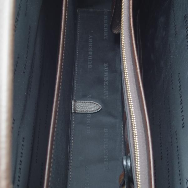極上★(英)バーバリー/Burberry【貴重★レザー/ダレスバッグ】メンズ/ビジネス/バッグ/ブリーフケース/濃茶/革/鞄★N5631