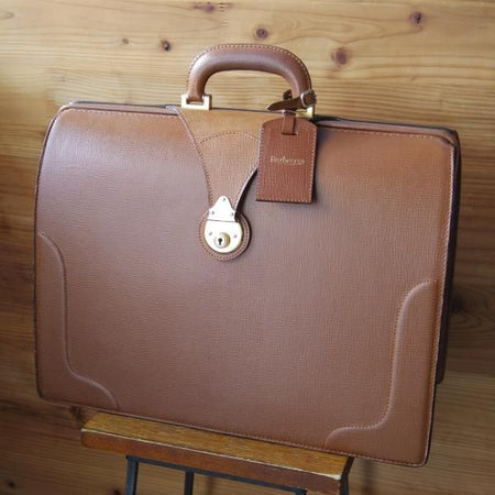 ★(英)バーバリー/Burberry【貴重★レザー/ダレスバッグ】メンズ/ビジネス/バッグ/ブリーフケース/茶/革/鞄★N5632