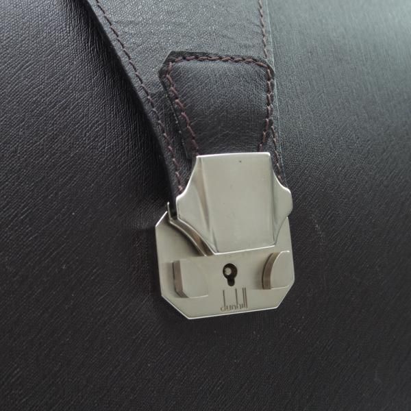 極上★(英)ダンヒル/dunhill【イタリア製★レザー/ダレスバッグ】メンズ/ビジネス/バッグ/ブリーフケース/黒/革/鞄★N5634