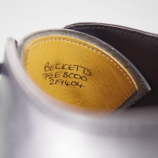 美品★ジョンロブ 7.5E【定価￥277,200-★プレステージライン/BECKETTS】8000ラスト/プレーントゥ/ミュージアムカーフ/JOHN LOBB★f349