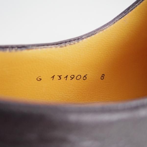 極上★(伊)タニノクリスチー SIZE 8【定価10万円以上★ストレートチップ/131906】シボ革/黒/メンズ/TANINO CRISCI★f350