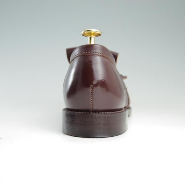 極美品★(英国製)ユニオンワークス SIZE 7.5【定価￥44,280-★タッセルローファー/キルト付き】カーフ/赤茶/メンズ/UNION WORKS★f354