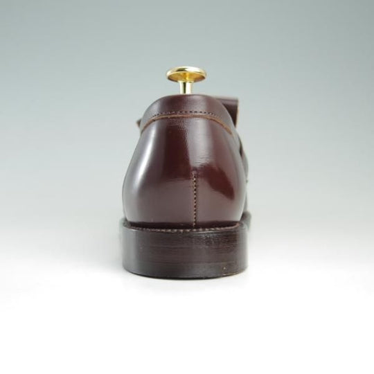 極美品★(英国製)ユニオンワークス SIZE 7.5【定価￥44,280-★タッセルローファー/キルト付き】カーフ/赤茶/メンズ/UNION WORKS★f354