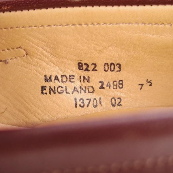 極美品★(英国製)ユニオンワークス SIZE 7.5【定価￥44,280-★タッセルローファー/キルト付き】カーフ/赤茶/メンズ/UNION WORKS★f354