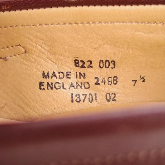 極美品★(英国製)ユニオンワークス SIZE 7.5【定価￥44,280-★タッセルローファー/キルト付き】カーフ/赤茶/メンズ/UNION WORKS★f354
