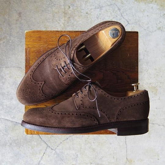 美品★(スペイン製)CARMINA/カルミナ SIZE 7【ダイナイトソール仕様★トレーディングポスト別注/Trading Post】フルブローグ/濃茶★f357