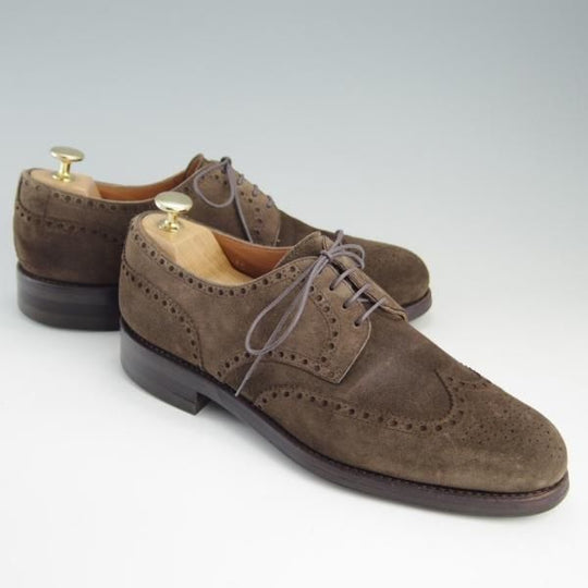 美品★(スペイン製)CARMINA/カルミナ SIZE 7【ダイナイトソール仕様★トレーディングポスト別注/Trading Post】フルブローグ/濃茶★f357