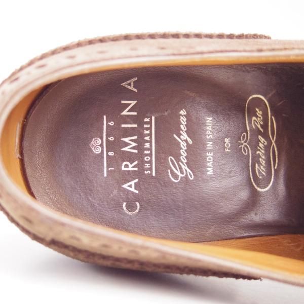美品★(スペイン製)CARMINA/カルミナ SIZE 7【ダイナイトソール仕様★トレーディングポスト別注/Trading Post】フルブローグ/濃茶★f357