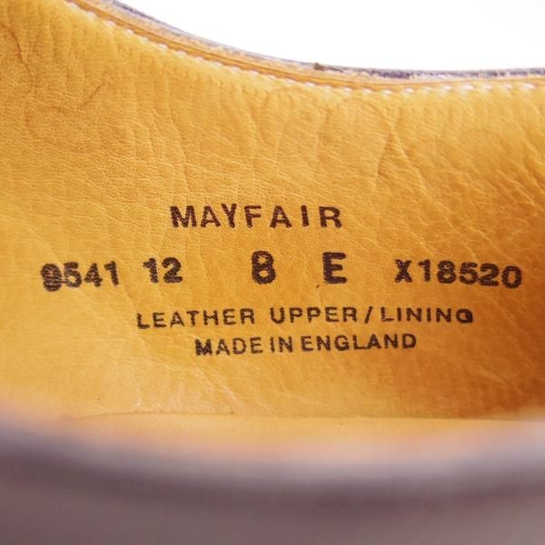 極上★クロケット&ジョーンズ 8E【★ホールカット/MAYFAIR】メイフェア/カーフ/黒/メンズ/Crockett&Jones★f360