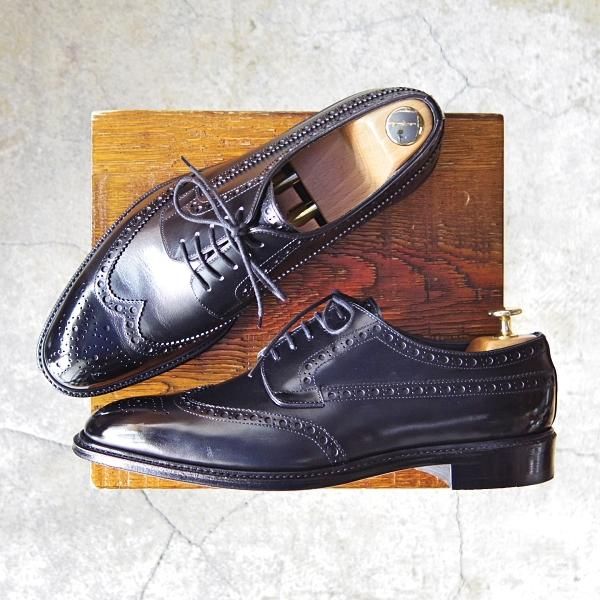 極美品★RAYMAR/レイマー SIZE 8【貴重★ハンドソーンウェルテッド製法/九分仕立て】RM0129F/フルブローグ/カーフ/黒/メンズ★f364