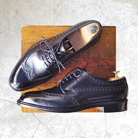 極美品★RAYMAR/レイマー SIZE 8【貴重★ハンドソーンウェルテッド製法/九分仕立て】RM0129F/フルブローグ/カーフ/黒/メンズ★f364