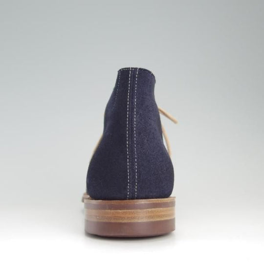 極美品★チャーチ 70F/UK7【ダイナイトソール仕様★SAHARA D/81ラスト】4都市ロゴ/チャッカブーツ/スエード/紺/Church's★f368