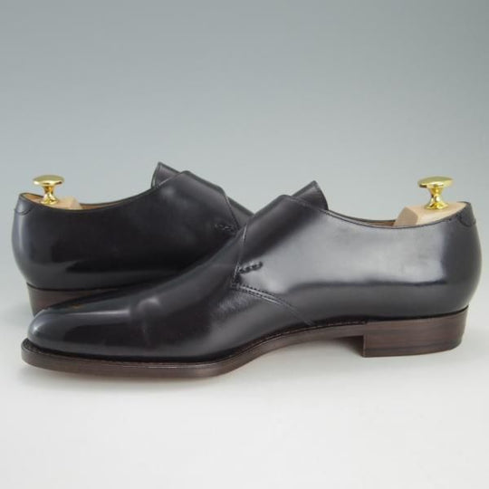 ほぼ未使用★(浅草)hand sewn welted boot maker o.e.【UK7程度★コードバン仕様/プレタポルテ/radicle】モンクストラップ/黒★f372